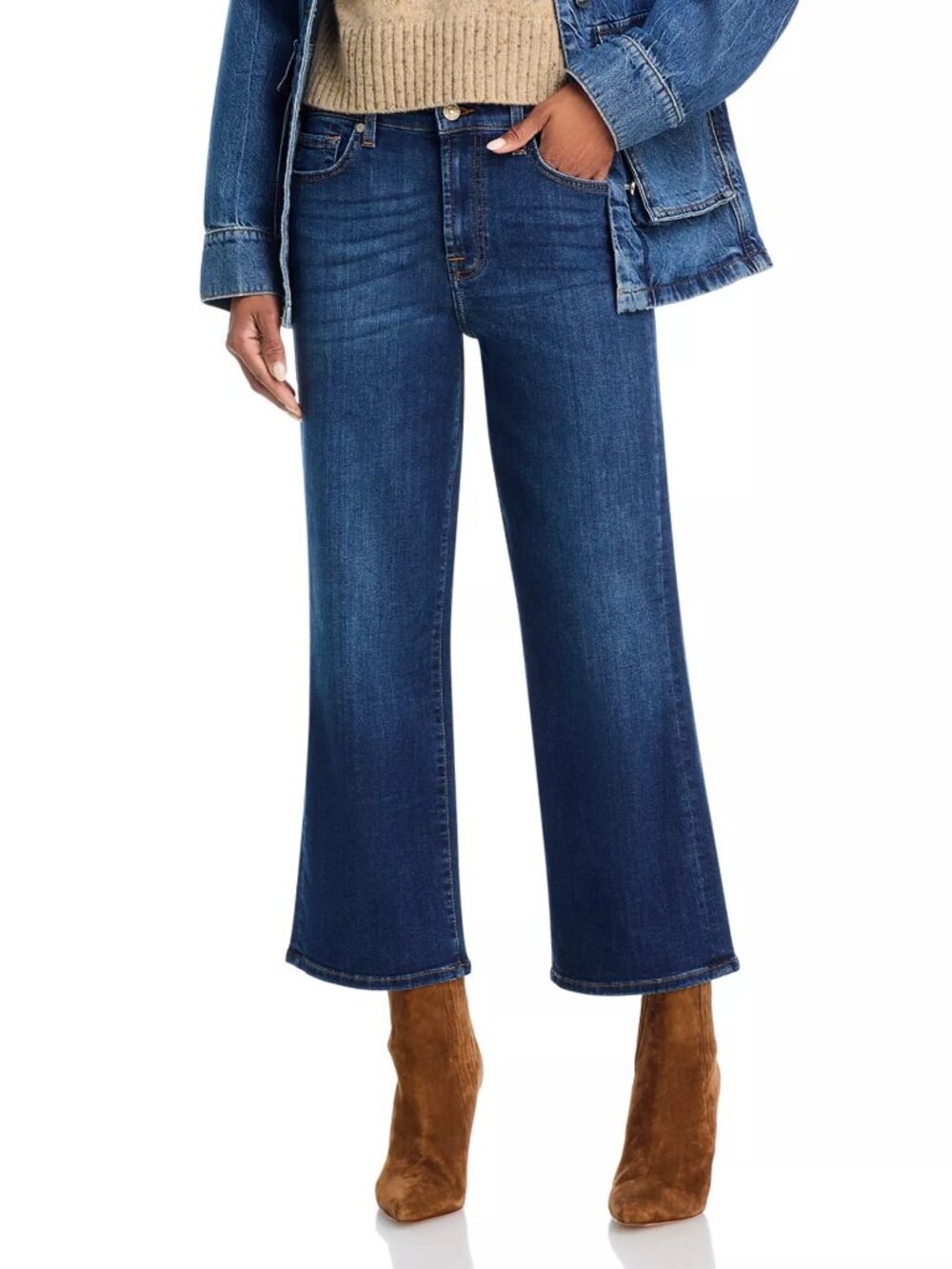 7 For All Mankind Cropped wide leg Jeans, Size 27